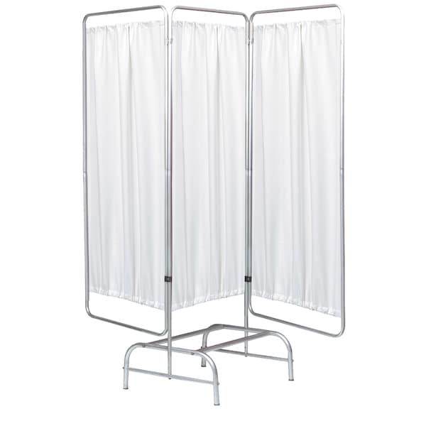 3 Section Stationary King with Vinyl Panels-White